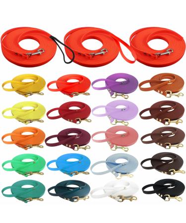 Bio-line biothane drag line 12mm 1-20m-with/no hand loop for small to medium dogs 15-25kg |Dirt and water -repellent dog leash i individually adjustable - 30 colors