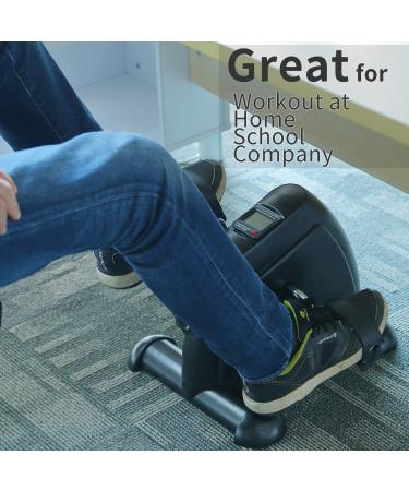 Mini Exercise Bike Himaly Under Desk Pedal Exerciser with LCD Screen - Portable Arm & Leg Peddler Machine in Black - Buy Online on GoSupps.com