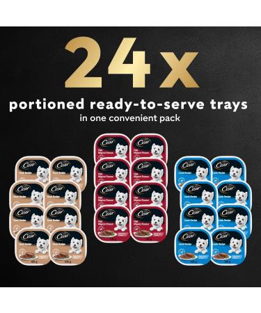 CESAR Classic Loaf in Sauce Wet Dog Food Delicacies Variety Pack 24x100g Trays Dog Food Delicacies Variety Pack 100 g (Pack of 24) - Buy Online on GoSupps.com