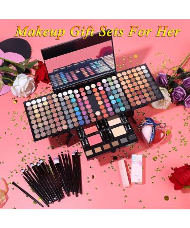 190 Color Makeup Palette Gift Set for Women with Brushes, Eyeliner, Mirror, and More - Buy Online on GoSupps.com