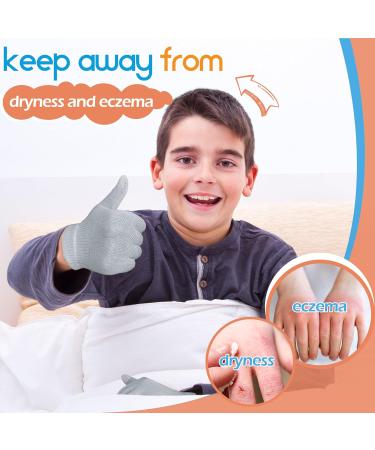 Migliore Wear 2 Pairs Kids Moisturizing Gloves Kids Cotton Gloves for Eczema Touchscreen Design Overnight Kids Gloves for Dry Hands Eczema Gloves for Children Age 7-12 2 Pairs Grey - Buy Online on GoSupps.com