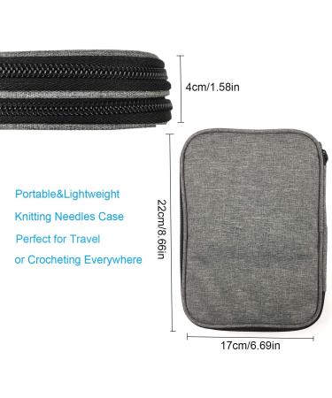 Knitting Needles Case - Zipper Storage Organizer Bag for Various Needles & Accessories - Buy Online on GoSupps.com