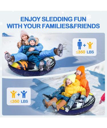 Large 47 Inch Snow Tube with 4 Snow Patches - Waterproof Inflatable Sled for Winter Fun | Space Theme, Heavy Duty K80 PVC Material, -30F Resistant - Buy Online on GoSupps.com
