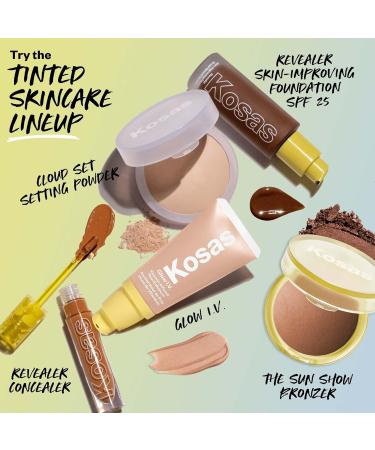 Kosas Sun Show Glowy Warmth Bronzer - Talc-Free Vegan Contouring Powder for Cheekbones & Jawline - Enriched with Fatty Acids - Ideal for Beachy Looks - Buy Online on GoSupps.com
