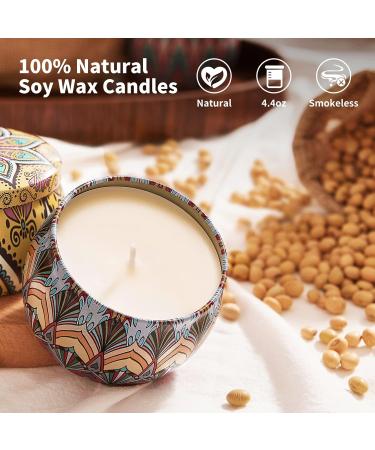 Scented Candles Gift Set 4.4oz 4 Count - Rosemary Lavender Vanilla Gardenia - Natural Soy Aromatherapy Chandelles Parfum es - Buy Online on GoSupps.com