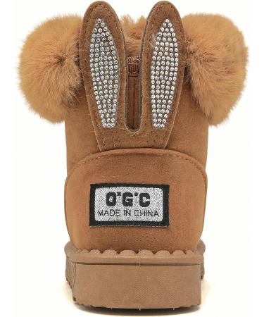 Yeeteepot Winter Booties for Baby Girls/Boys | Warm Lined Snow Boots | Anti-Slip Toddler Shoes | UK Child Size 11 (Brown) - Buy Online on GoSupps.com