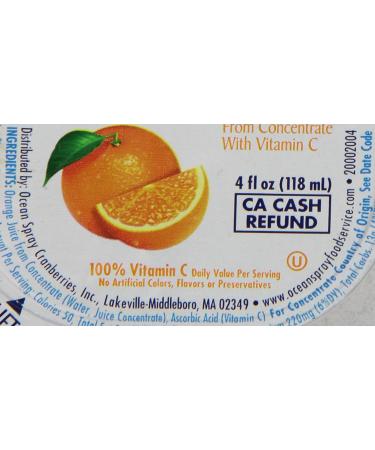 Ocean Spray 100% Orange Juice 4 fl oz Cup - Pack of 48 | Refreshing Citrus Drink - Buy Online on GoSupps.com