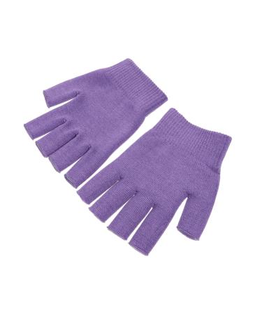FRCOLOR 1 Pair Gel Moisturizing Gloves Moisturizing Gel Gloves Silk Gloves for Women Winter Gloves Men Fingerless Touch Mittens Night Gloves Dry Hands Man Purple Essential Oil Dipping Spa
