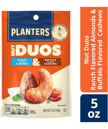 PLANTERS Nut Duos Buffalo Cashew and Ranch Almond 5 oz Resealable Bag (Pack of 2) Bundle With a Snack Scout Lunch Bag - Buy Online on GoSupps.com