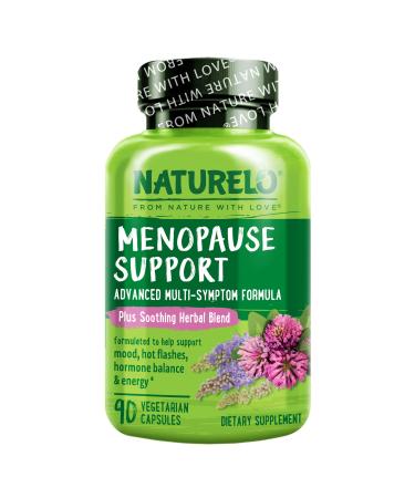 NATURELO Menopause Support Advanced Multi-Symptom Formula w/Soothing Herbal Blend - 90 Vegetarian Capsules