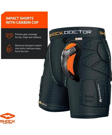 Shock Doctor Men's Impact Shorts with Carbon Cup - Medium | Multi-Youth Size - Buy Online on GoSupps.com