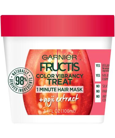 Garnier Fructis Color Vibrancy Treat 1 Minute Hair Mask with Goji Extract and Boost Collagen  3.4 Fl Oz (Pack of 1) - Buy Online on GoSupps.com