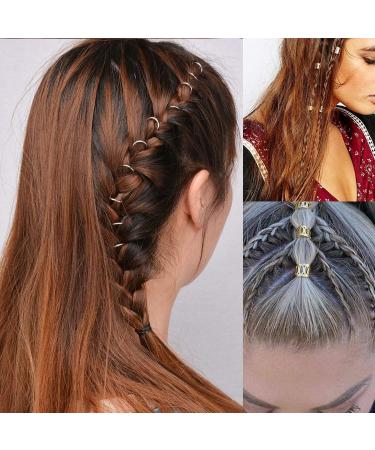 Skyzone Hair Pearls & Accessories Set - 200 Pieces of Aluminum Hair Coils Clips Dreadlock & Decorative Jewelry - Buy Online on GoSupps.com