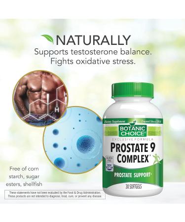 Botanic Choice Prostate 9 Complex Softgels 30 Ct - Prostate Supplements for Men with Saw Palmetto Prostate Health Supplements for Men for Prostate Support - Buy Online on GoSupps.com