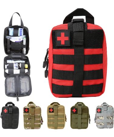 Buy Bituor Tactical First Aid Kit - Molle Pocket Bag Waterproof EMT Pouch for Camping Travel & Adventure (Red) - Buy Online on GoSupps.com