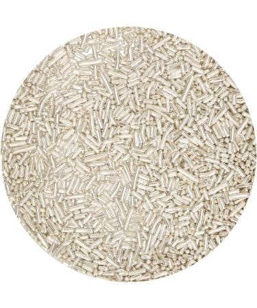 FunCakes Sugar Crystals Metallic Silver: Cake Sprinkles Great Taste Perfect for Cake Decorating Coloured Sugar Crystals. 80 g. - Buy Online on GoSupps.com