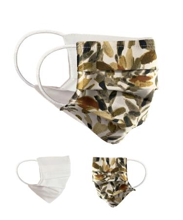BAF Community Masks 2 Series Pack Set Unisex makeshift mask Wendbar Mundschafts Mask or nose protection turning mask with motif cotton bci washable 1 piece (2 Pack) FlowerPower-5