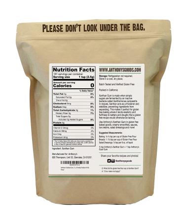 Anthony's Xanthan Gum 1 lb - Gluten Free, Keto Friendly - Made in USA (1 lb) - Buy Online on GoSupps.com