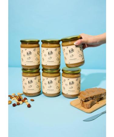  KoRo KoRo - Organic 4 Nut Butters made from Cashew Almond Hazelnut and Walnut 6 x 500g - Vegan - High in Fiber - 100% Nuts - No Additives - Buy Online on GoSupps.com