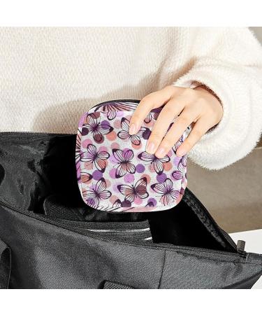 Multicolored Butterflies Polka Dot Women's Storage Pocket for Menstrual Cups & Tampons - Portable Period Bag for Teens & Women - Buy Online on GoSupps.com