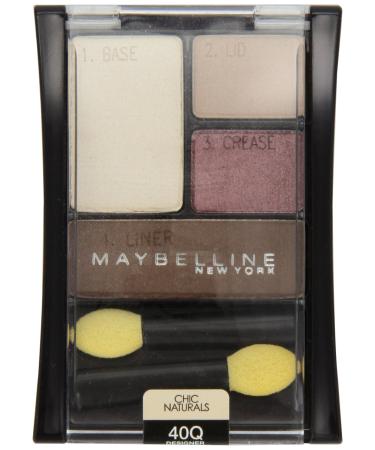 Maybelline New York Expert Wear Eyeshadow Quads  40q Designer Chocolates Chic Naturals  0.17 Ounce