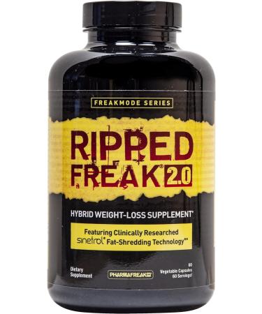 Pharmafreak Ripped Freak 2.0 - Hybrid Weight Loss Supplement - 60ct - Made in the USA - Buy Online on GoSupps.com