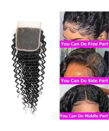 BEAUTY GRACE 12 Brazilian Virgin Deep Wave Lace Closure - Free Part Natural Color - Buy Online on GoSupps.com