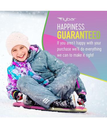 Flybar Foam Saucer Snow Sled for Kids - Lightweight & Durable Sled with Easy Grip Handles - Pink Donut Design for Outdoor Winter Fun - Ages 6+ | Up to 110 lbs - Buy Online on GoSupps.com