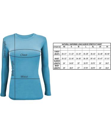 Natural Uniforms Women's Under Scrub Tee Crew Neck Long Sleeve T-Shirt 2-Pack - Black, Size Medium - Buy Online on GoSupps.com
