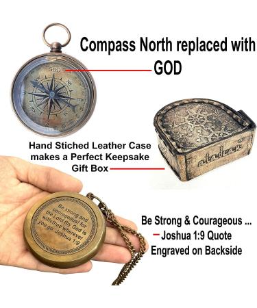 God My Lord Guide Me Compass - Religious Gifts for Men | Baptism, Graduation, First Communion & Confirmation Gift - Buy Online on GoSupps.com