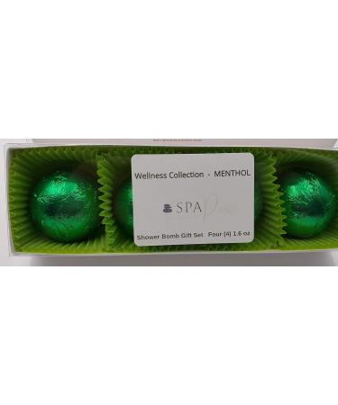 Spa Pure Wellness MENTHOLEUCALYPTUS Shower Bombs - 4-Pack Fizzing Aromatherapy Bombs - Buy Online on GoSupps.com