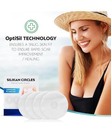 Silicone Clear Gel Circles 4 & XL Roll - Breast Scarring Recovery Kit | Keloid Scars Reduction Patches - Medical Grade Supply Bundle - Buy Online on GoSupps.com