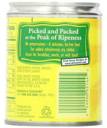 Del Monte Pear Halves 8.5oz (Pack of 12) - Premium Quality Canned Pears - Buy Online on GoSupps.com