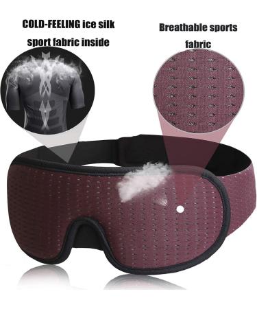 LEEKEN 3D Sleeping Eye Mask | 100% Light Blockout | Comfortable Mesh Sleep Mask for Travel & Night - Purple - Buy Online on GoSupps.com