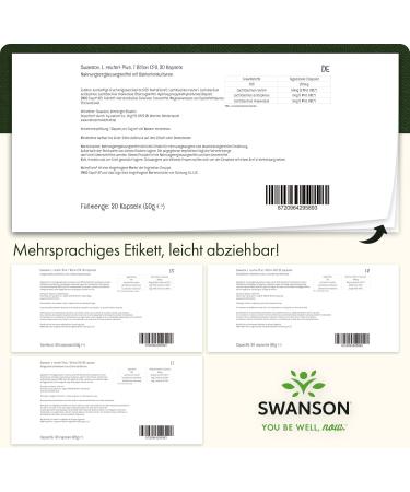 Swanson L. Reuteri Plus - 7 Billion Vegan Probiotics Laboratory Tested Soy-Free Gluten-Free Non-GMO - 30 Capsules - Buy Online on GoSupps.com