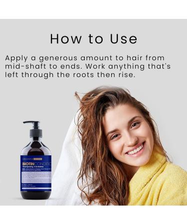Organic & Botanic Biotin Conditioner 500ml | Nourishing Shampoo for Dry Hair | Prevents Premature Hair Loss & Greying - Buy Online on GoSupps.com