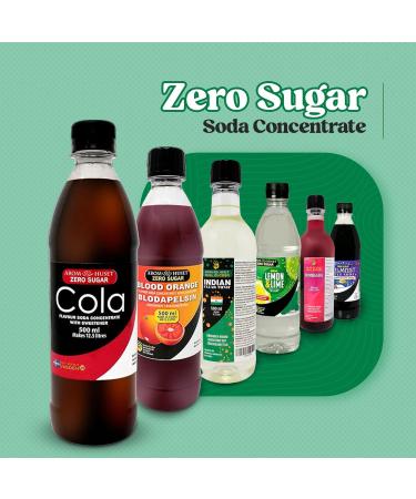 Zero Sugar Free Indian Tonic Soda Concentrate 500ml - Aspartame-Free Low Calorie Makes 12.5L - Exclusively on Amazon - Buy Online on GoSupps.com