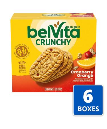 Belvita Cranberry Orange Breakfast Biscuits - 6 Boxes, 5 Packs per Box (4 Biscuits Per Pack) - Buy Online on GoSupps.com