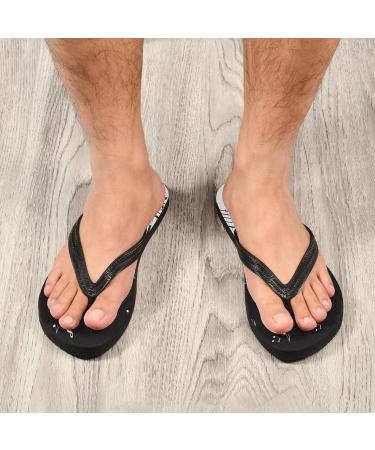 Mnsruu Black & White Flip-Flops with Piano Button Music-Grade Comfort for Home Hotel Spa & Travel | XS for Men & Women - Buy Online on GoSupps.com