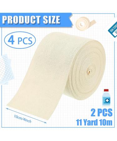Cotton Stockinette Tubular Bandage 11 Yard - Comfortable Elastic Sleeve for Ankles, Elbows, Arms, Legs - 4 Inch x 2 Rolls - Buy Online on GoSupps.com
