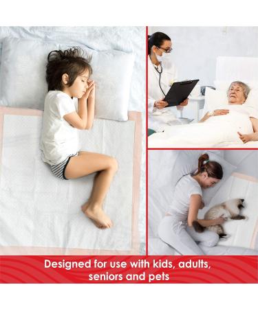 Wave Disposable Underpads 23'' X 36'' (30 Count) Incontinence Pads 68g Each Chux Bed Covers Puppy Training | Super Absorbent Protection for Kids Adults Elderly | Liquid Urine Made in The USA 23" x 36" ( 30 count ) - Buy Online on GoSupps.com
