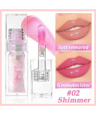 Magic Color Changing Lip Oil | Hydrating Plumping Gloss for Dry Lips | #2 Shimmer Tinted Lip Care - Buy Online on GoSupps.com