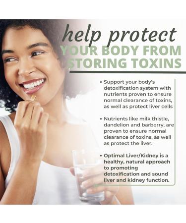 Optimal Health Systems Liver/Kidney | Detox & Cleanse | Milk Thistle Dandelion Barberry Molasses + Opti-Blend Enzymes for Absorption | 90 Capsules - Buy Online on GoSupps.com