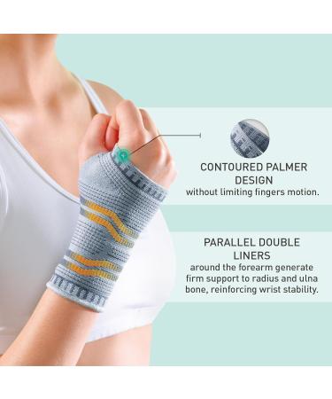 Buy OPPO 2980 ACCUTEX Wrist Compression Sleeve for Carpal Tunnel Relief - XXX-Large Gray - International Shipping Available - Buy Online on GoSupps.com