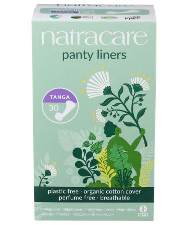 Natracare Natural Thong Style Panty Liners - 30 Pack