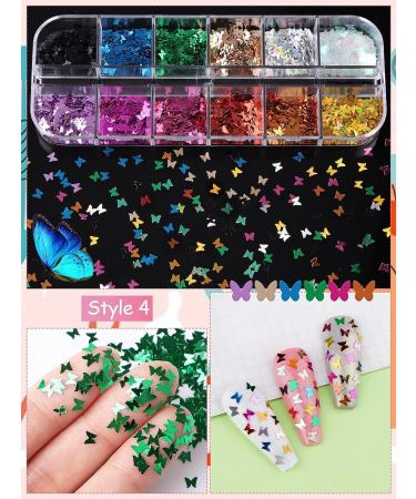 Kalolary 4boxes Holographic Nail Art Glitter Sequins - Valentine's Day Decoration - Buy Online on GoSupps.com