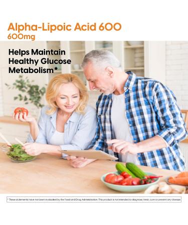 Doctor's Best Alpha-Lipoic Acid 600mg - Non-GMO, Gluten-Free, Vegan - Promotes Healthy Blood Sugar - 60 Veggie Caps - Buy Online on GoSupps.com