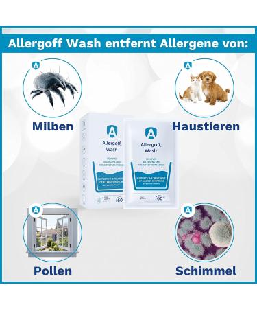 Allergoff Wash Mites Detergent - Effective Against Mites Fleas Lice & Bed Bugs | 20ml Laundry Gel | International Shipping - Buy Online on GoSupps.com