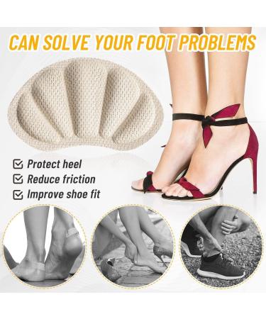 12 Pcs Heel Cushion Pads Mesh Self-Adhesive Heel Grips to Prevent Shoes Too Big Back of Heel Cushion Inserts for Women and Men Black White Grey - Buy Online on GoSupps.com
