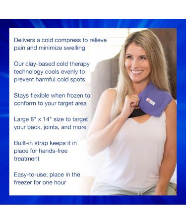 Thermipaq ICY Cold Pain Relief Wrap - Large 8x14 Thermal Clay Ice Pack for Knee, Shoulder, Neck, Back, & Elbow Pain Relief - Buy Online on GoSupps.com